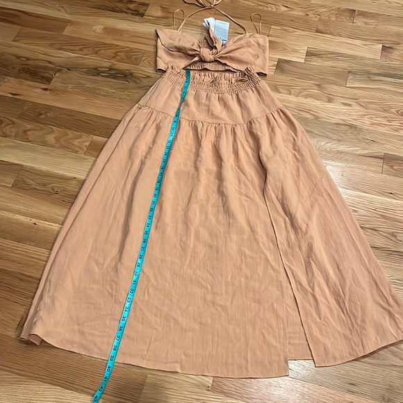 NWT Willow Julie Halter Crop Top Two-Piece Maxi Dress in Orange - Picture 9 of 11